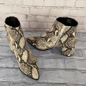 Madden Girl Snake print booties size 9.5.